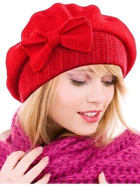 Womens Wool Berets French Beret Beanie Winter Hats